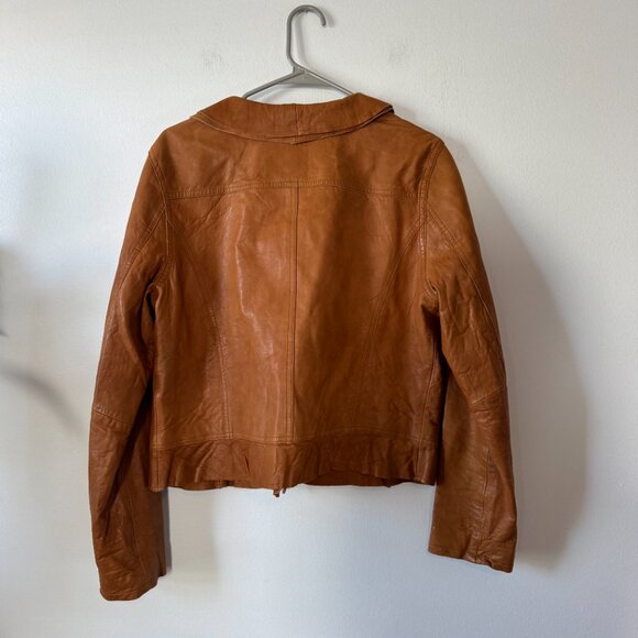 Old Navy Leather Jacket with Ruffles - Picture 2 of 9